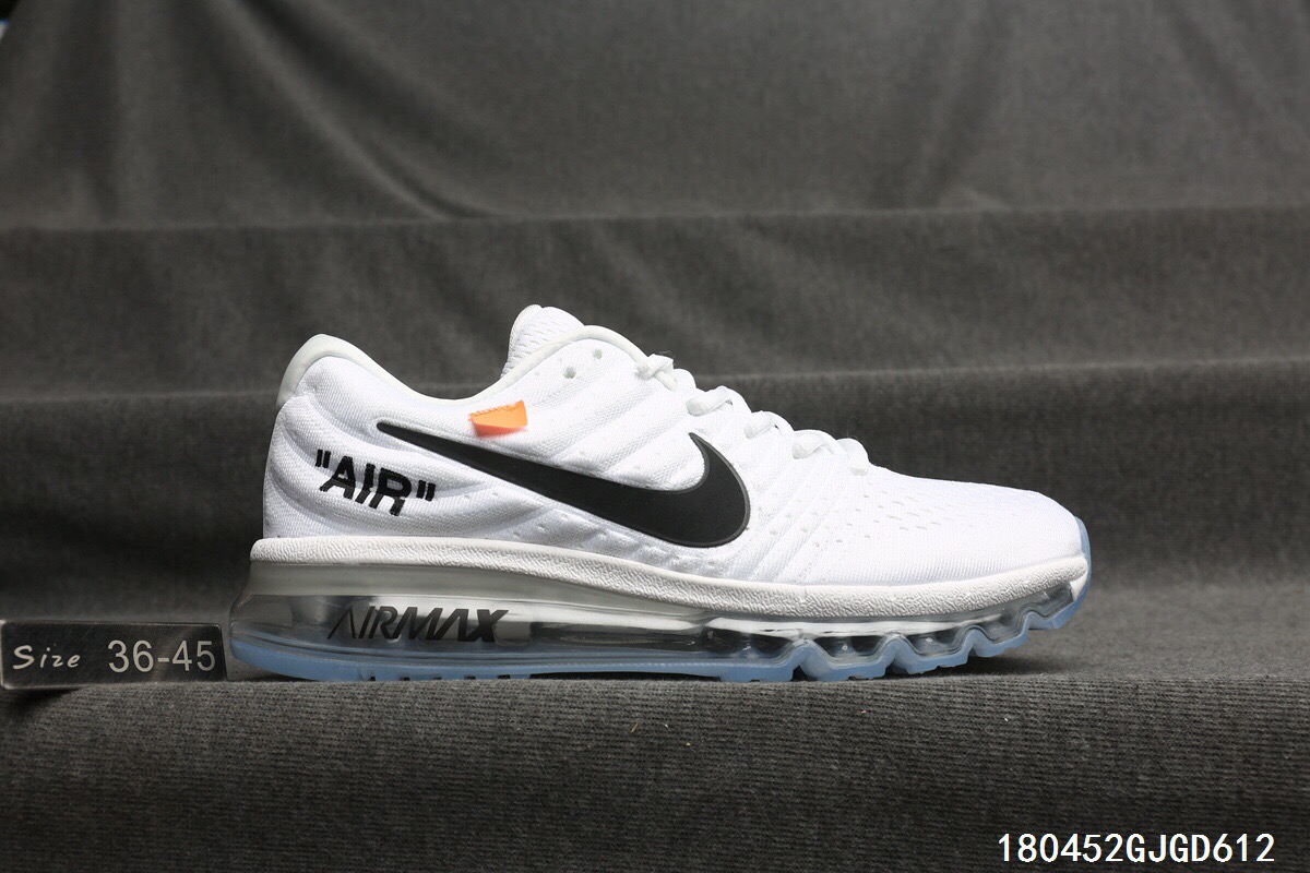 Off-white Nike Air Max 2017 White Black Shoes - Click Image to Close